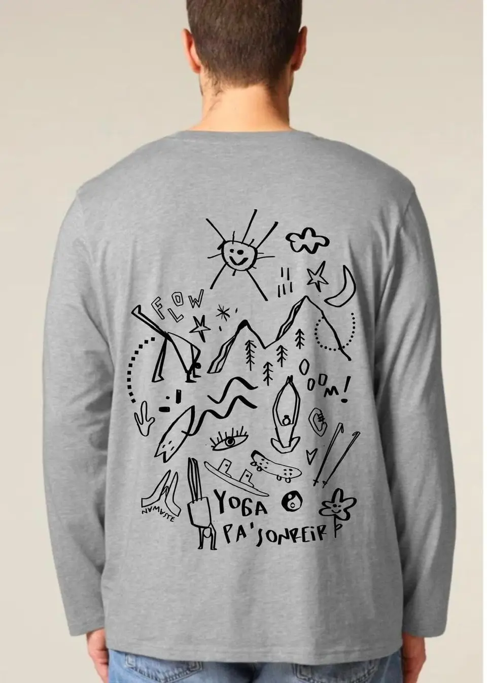 Camiseta de manga larga — Gris